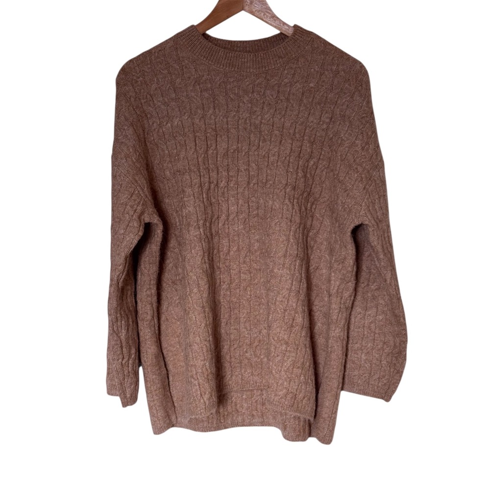 VERO MODA‎ Cable Knit Sweater Women's S/P Beige Warm Cozy Textured Pullover